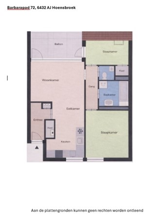 Floorplan - Barbarapad 72, 6432 AJ Hoensbroek